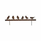 Silhouette famille oiseaux en fer 70 x 12 cm