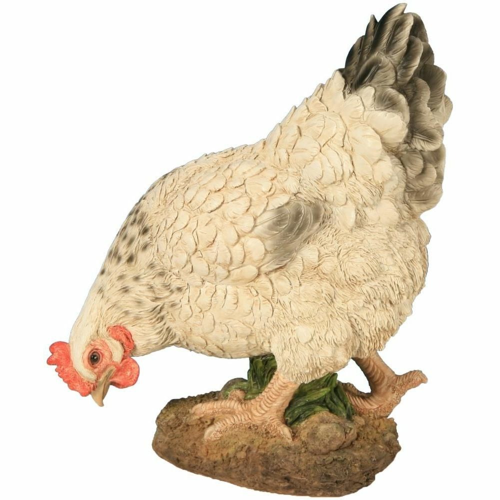 Poule couvant avec poussin en résine 17 x 23 x 19 cm