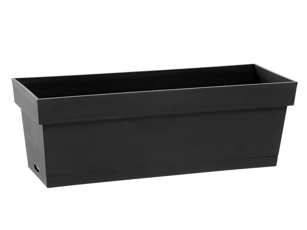 Jardinière toscane + plateau clipsé 50 x 18 x 16,7 cm - gris anthracite