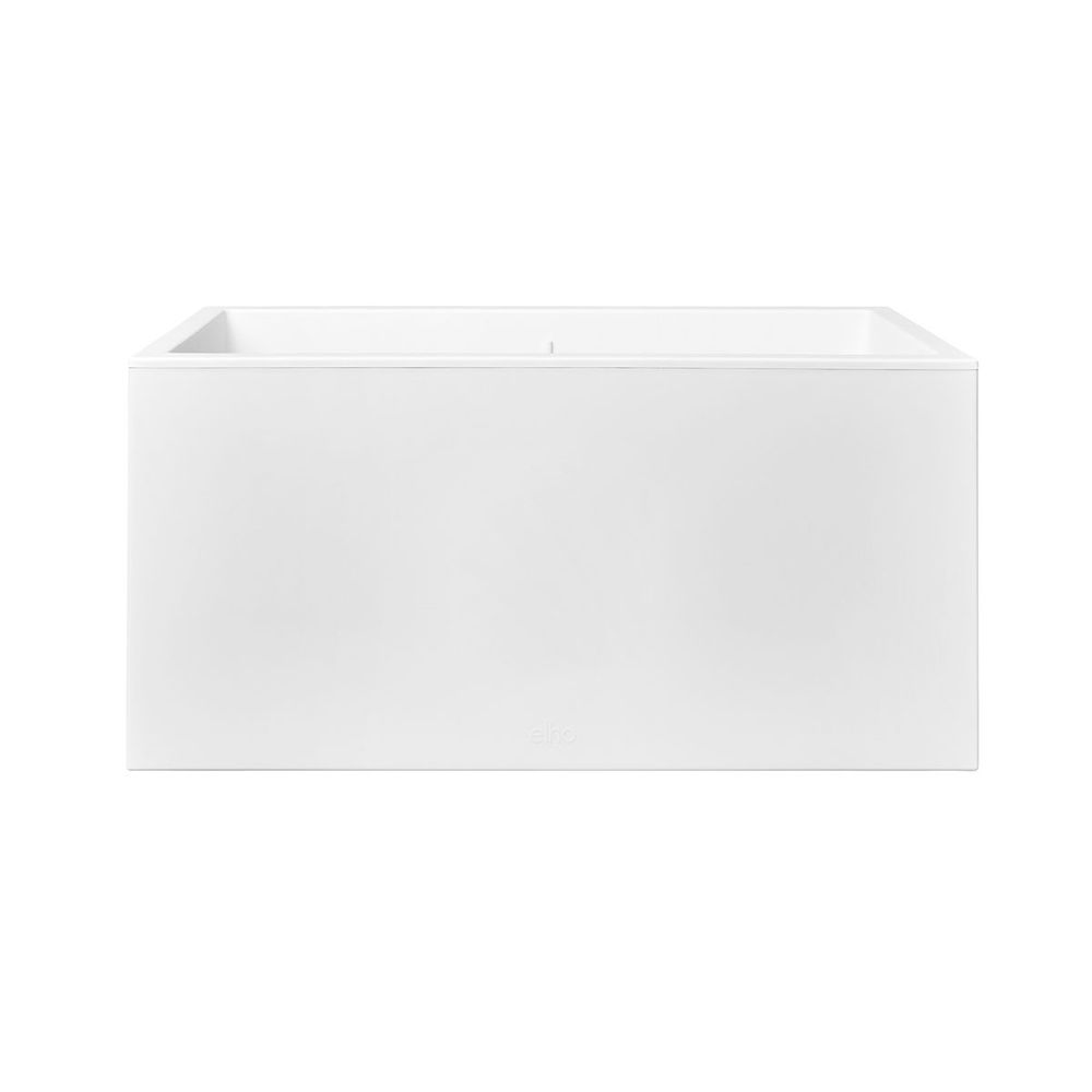 Jardinière rectangle en plastique 80 x 40 cm vivo long blanc