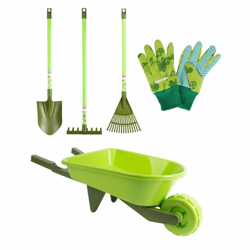 Kit petit jardinier accessoires pour enfant en plastique grands outils + petits