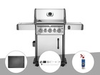 Barbecue à gaz  rogue se 425 inox 3 brûleurs + plancha + rôtissoire + nettoyant
