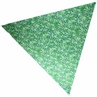 Voile d'ombrage triangulaire avec sac de rangement motif feuilles