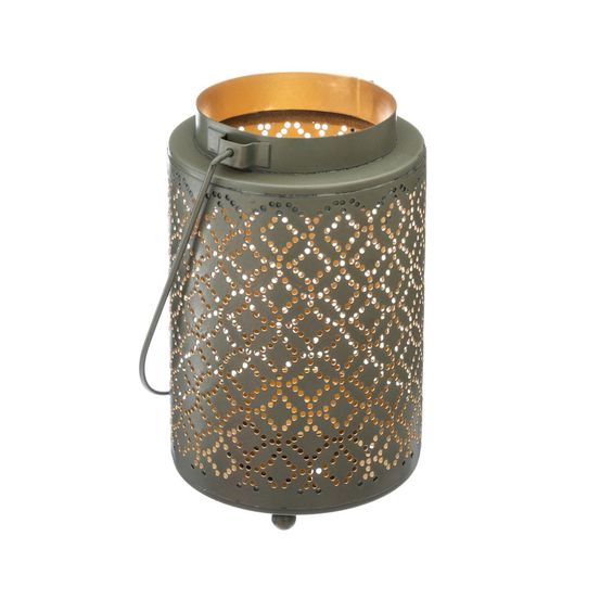 Lanterne design en métal h 13.5 cm