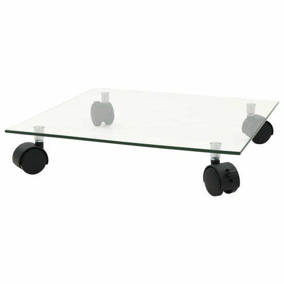 Support carré pour plantes 2 pcs verre trempé 35 x 35 cm