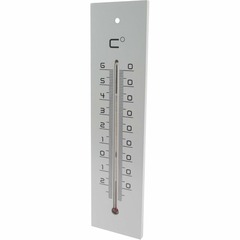 Thermomètre en médium contemporain gris - 30 cm