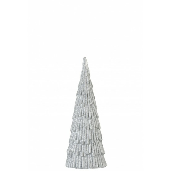 Arbre de noël en résine argent 15x15x40cm h40