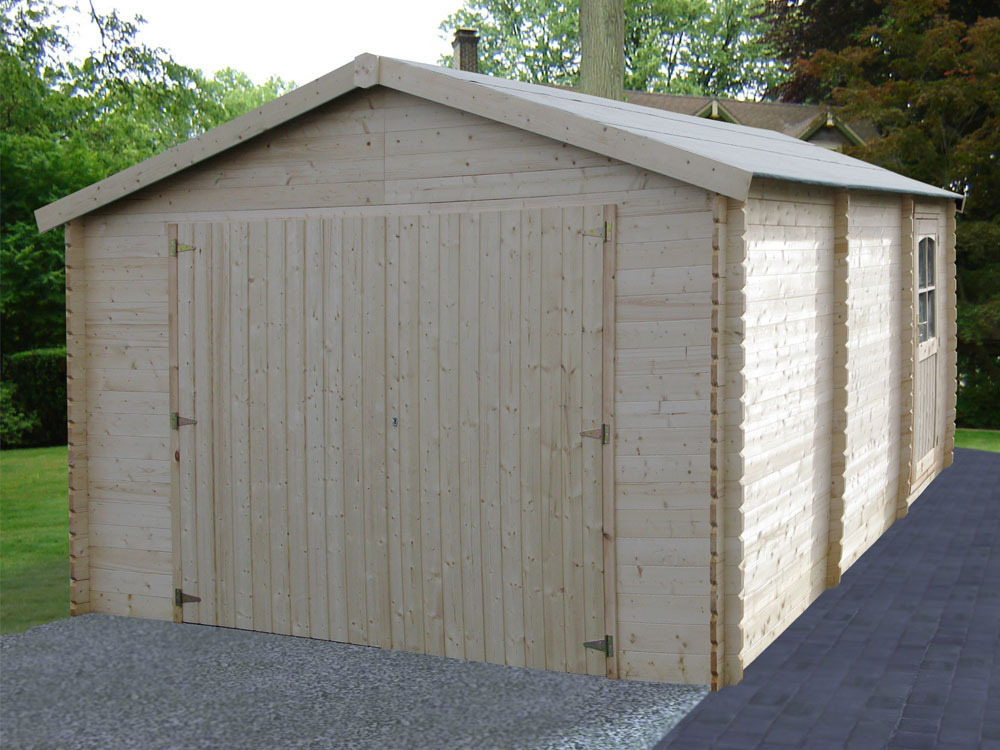 Garage bois - garodeal - 20 m² - 5. 19 x 3. 86 x 2. 66 m - 34 mm