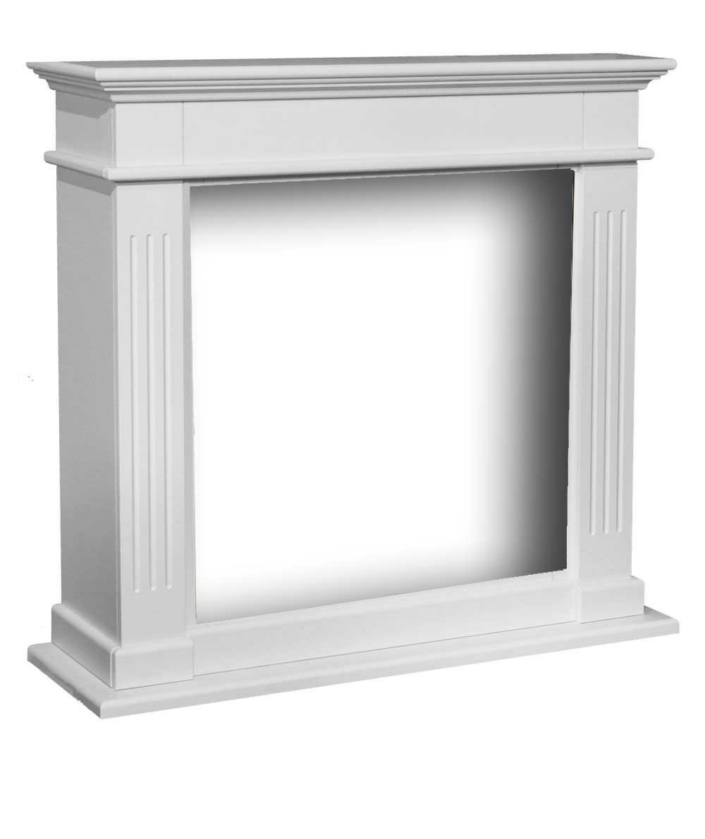 Casa Padrino Cadre de cheminée Baroque de Luxe Blanc 150 x 30 x H. 120 Casa Padrino Cadre de cheminée Baroque de Luxe Blanc 150 x 30 x H. 120