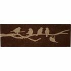 Paillasson marron oiseaux sur branche en coco 120cm marron