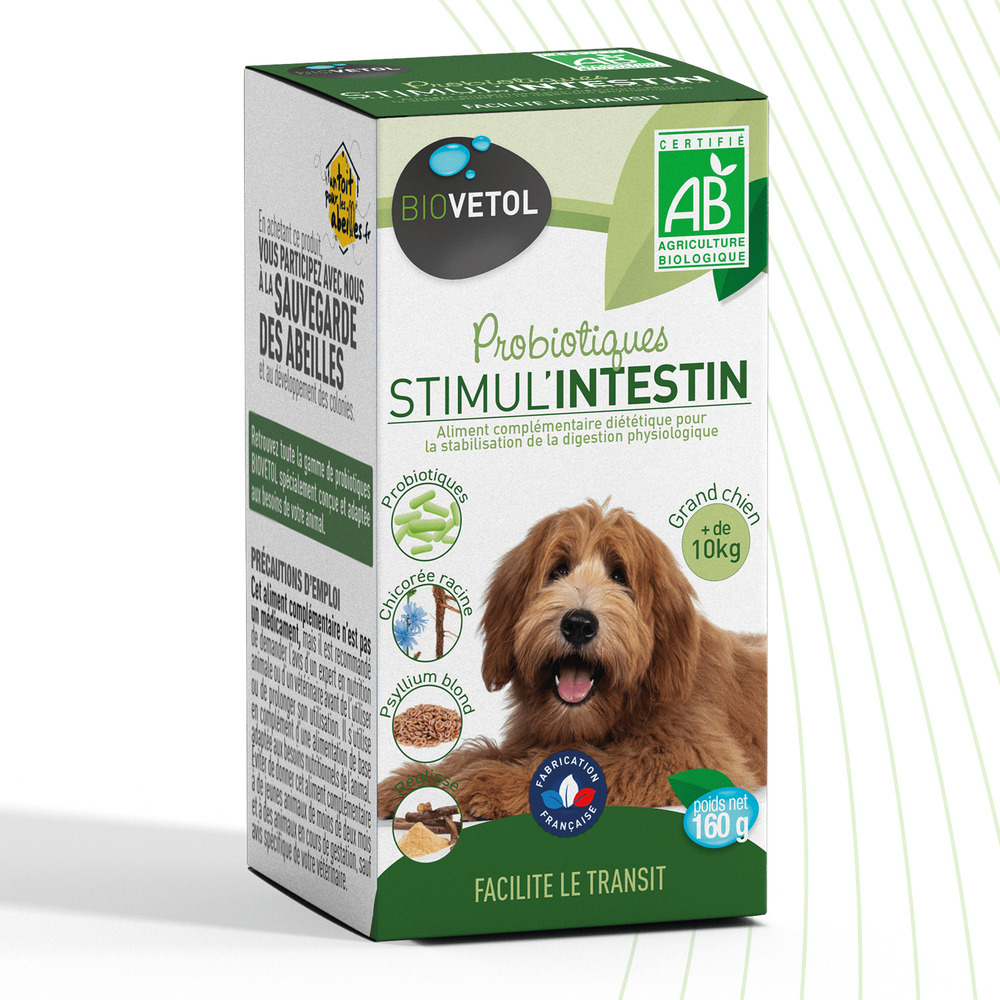 Probiotique chien bio alimentaire chien + 10