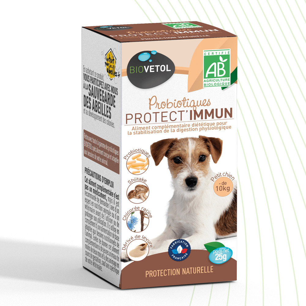 Probiotique chien bio protect'immun - complément alimentaire chien
