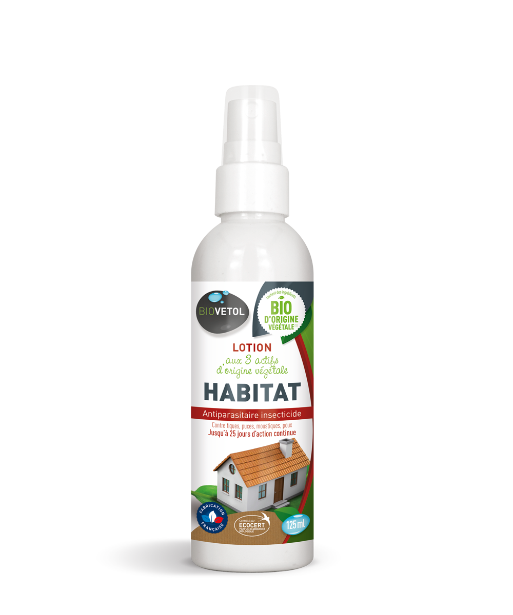 Lotion insecticide habitat - insecticide bio certifié ecocert - spray 125 ml