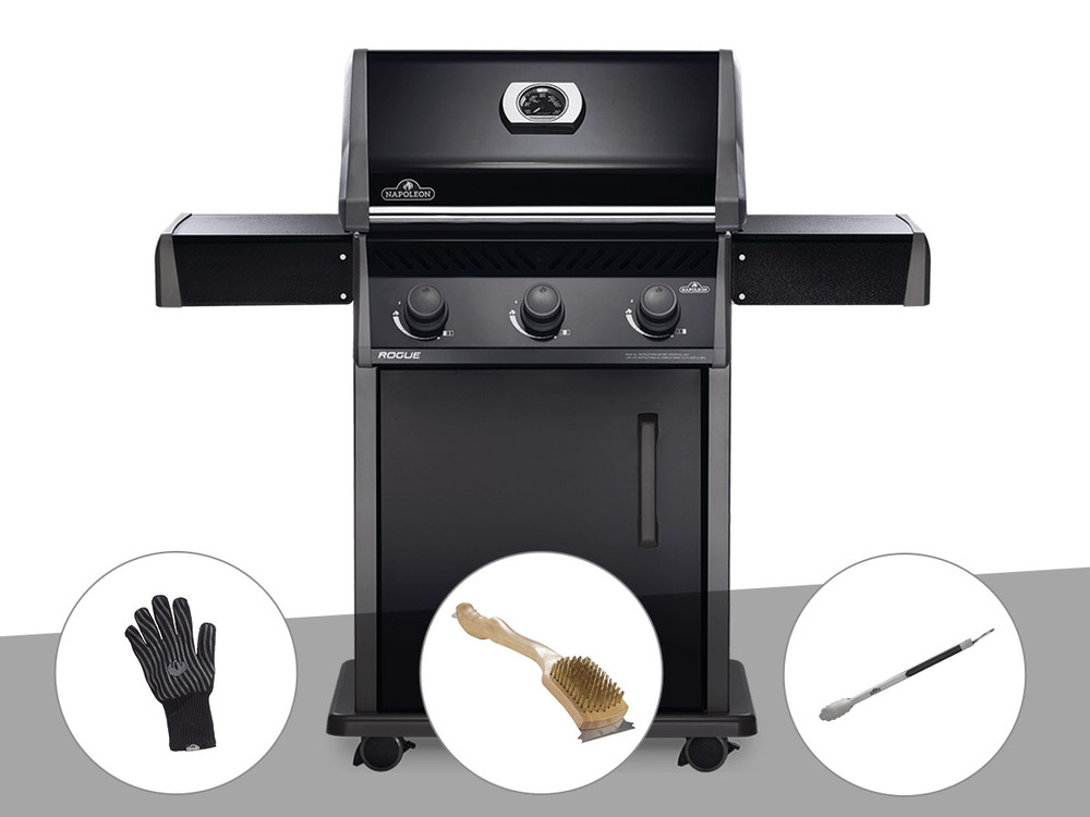 Barbecue à gaz  rogue 425 + gant résistant à la chaleur + brosse à grill + pince