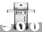 Barbecue à gaz  rogue xt 425 gris + rôtissoire + gant résistant à la chaleur + n