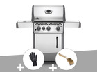 Barbecue à gaz  rogue xt 425 gris + gant résistant à la chaleur + brosse à grill