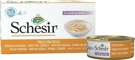 Pâtée en boîte chat 0.3kg 6 boîtes x 50 g poulet / citrouille