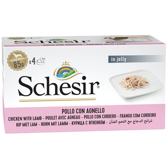 Boïte schésir en gelée chien 4 boîtes x 85g 4 boîtes x 85 g poulet / agneau