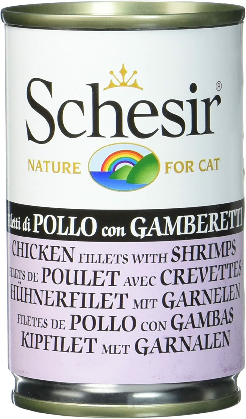 Pâtée en boîte chat 0.14kg poulet crevettes140g
