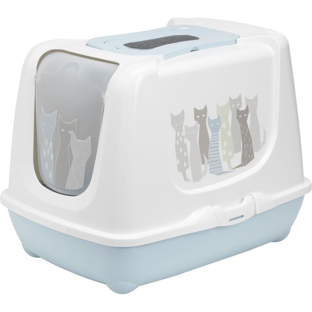 Maison de toilette, trendy maasai bleu 39 x 50 x 38.5 cm, pour chat