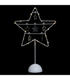Décoration étoile de noël lumineuse à poser h 39 cm