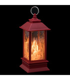 Décoration de noël lumineuse mini lanterne rouge h 13 cm