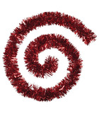 Guirlande de noël large 10 cm rouge longueur 2 mètres