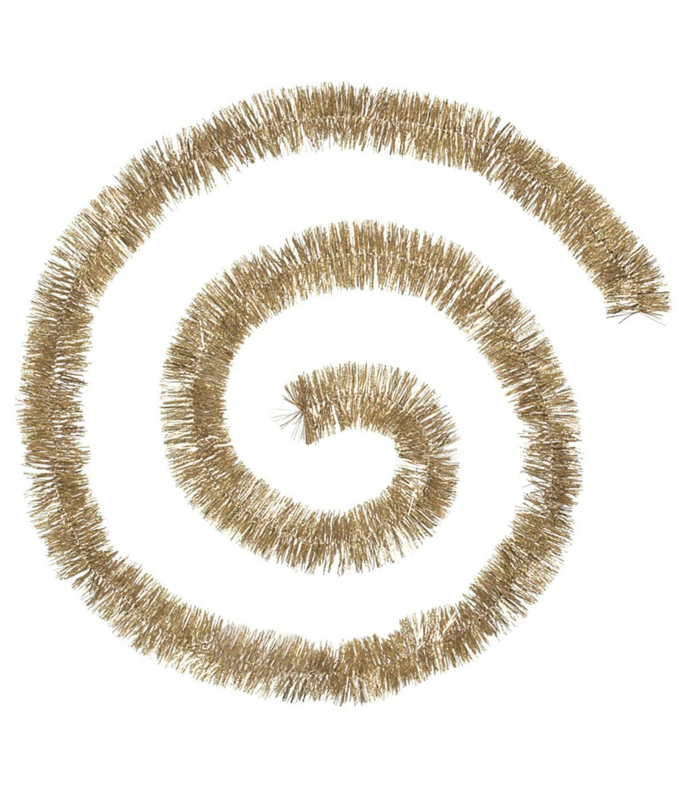 Guirlande de noël large 5 cm or holographique longueur 2 mètres