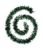 Guirlande de noël large 10 cm avec étoiles laser vert olive longueur 2 mètres