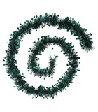 Guirlande de noël large 10 cm vert foncé avec pastilles longueur 2 mètres