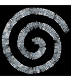Guirlande de noël large 5 cm argent holographique longueur 2 mètres