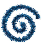 Guirlande de noël large 10 cm bleu nuit avec pastilles longueur 2 mètres