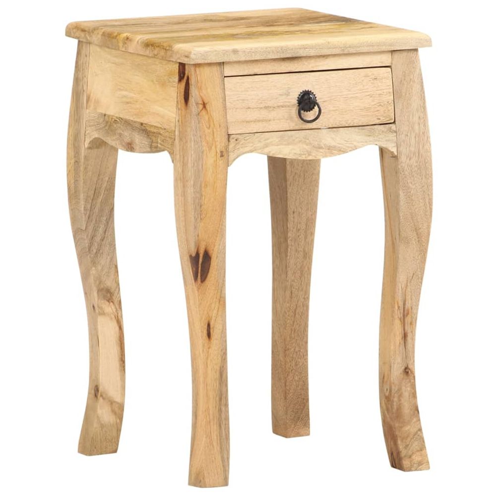 Table de chevet 28x28x46 cm bois de manguier massif