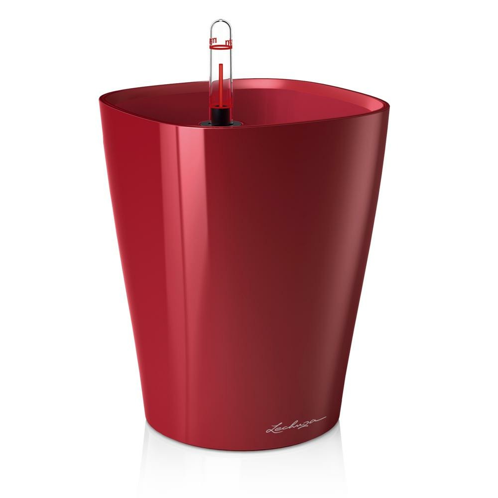Pot de table deltini - kit complet, rouge scarlet brillant ø 14 x 18 cm