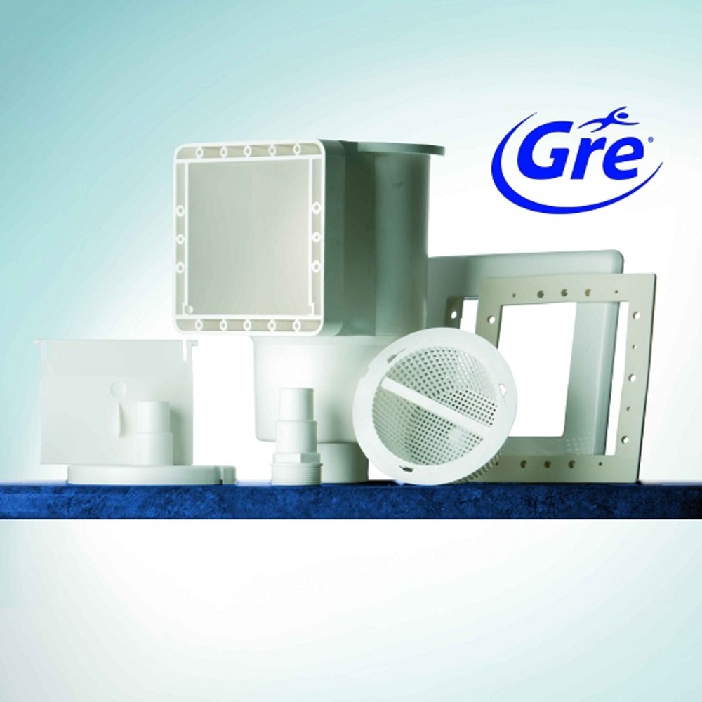 Ensemble skimmer pour piscines acier gre - blanc