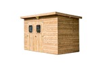 Abri theora en bois - 6,78 m² - sans plancher - toit mono pente bac acier