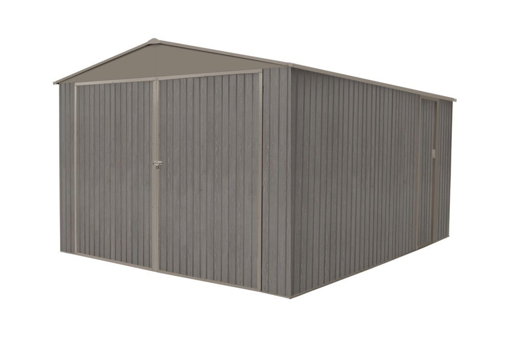 Garage métal - aspect bois vieilli - 17,47 m²- gris