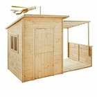 Cabane en bois avec pergola pour enfants 2,46 x 1,60 x 1,60 cm - santa barbara