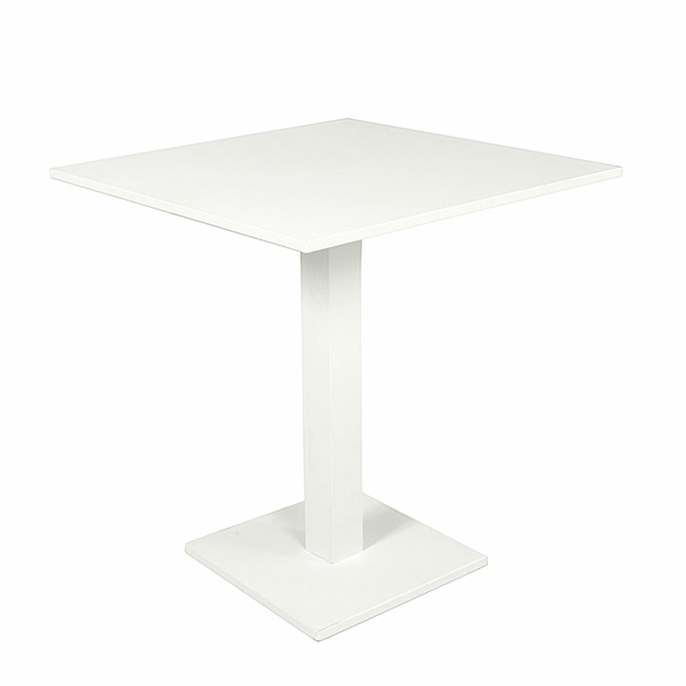Table pliante carrée en alu blanc 70 x 70 cm prada