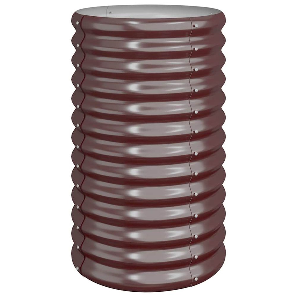 Jardinière d'extérieur de jardin acier galvanisé 40x40x68 cm marron