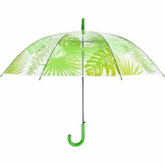 Parapluie transparent avec feuilles jungle