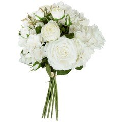 Bouquet de 18 fleurs blanches h50