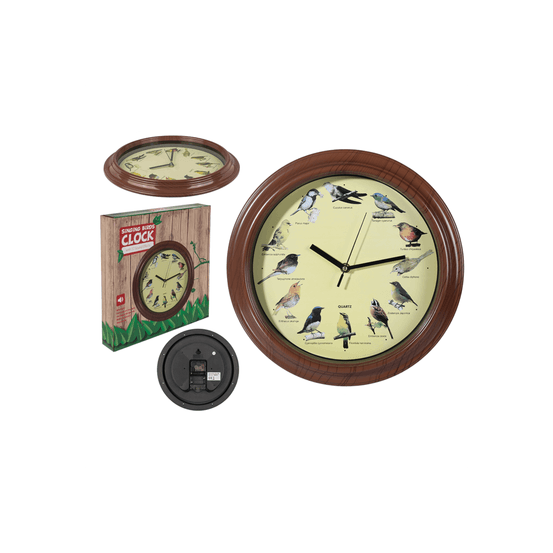 Horloge chants d'oiseaux 32 cm