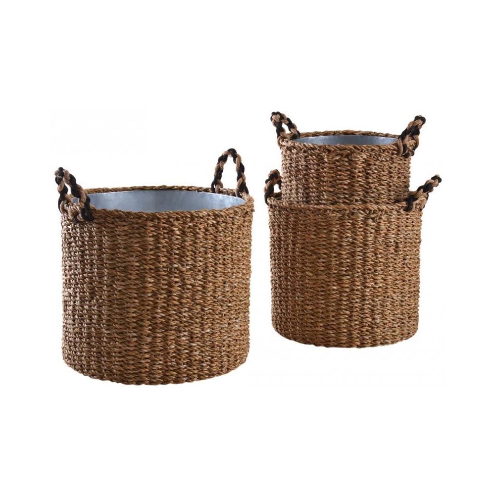 Cache-pot en jonc de mer 12x10cm - HZ1954060