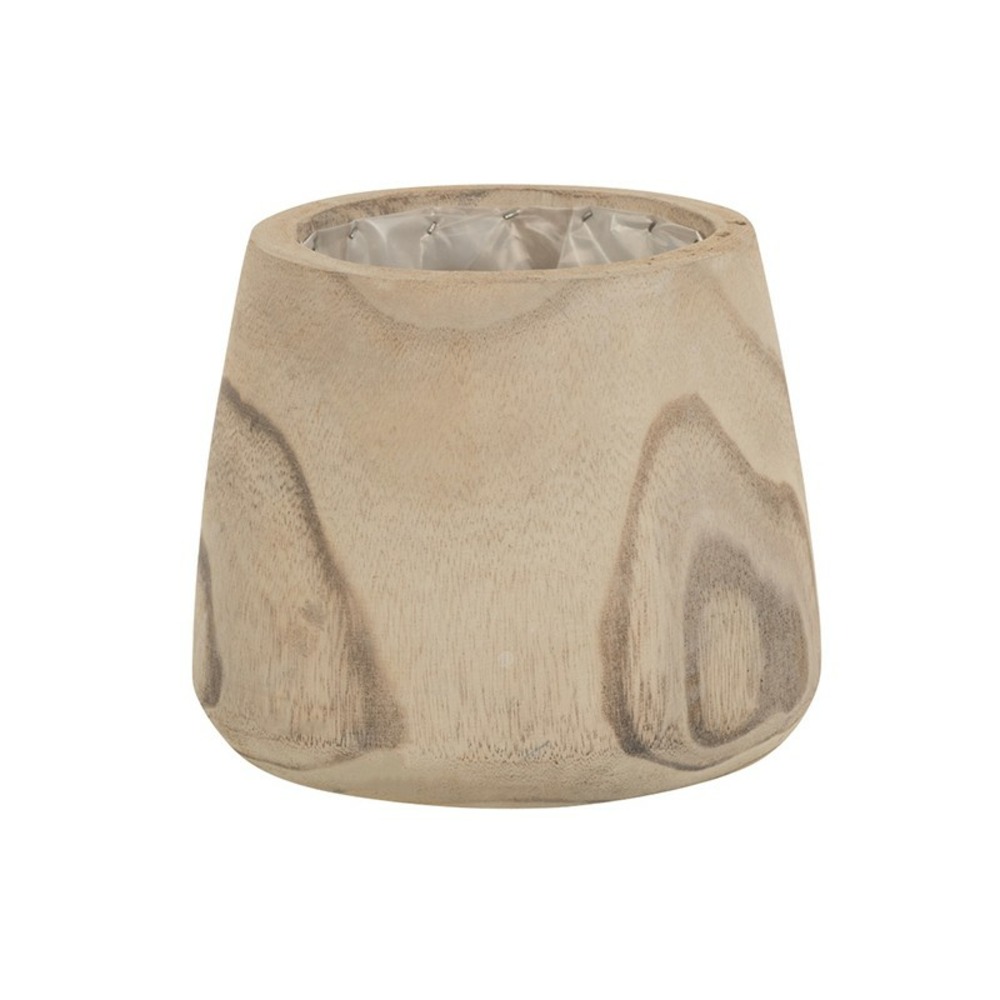 Cache-pot en bois naturel 15x15x15 cm