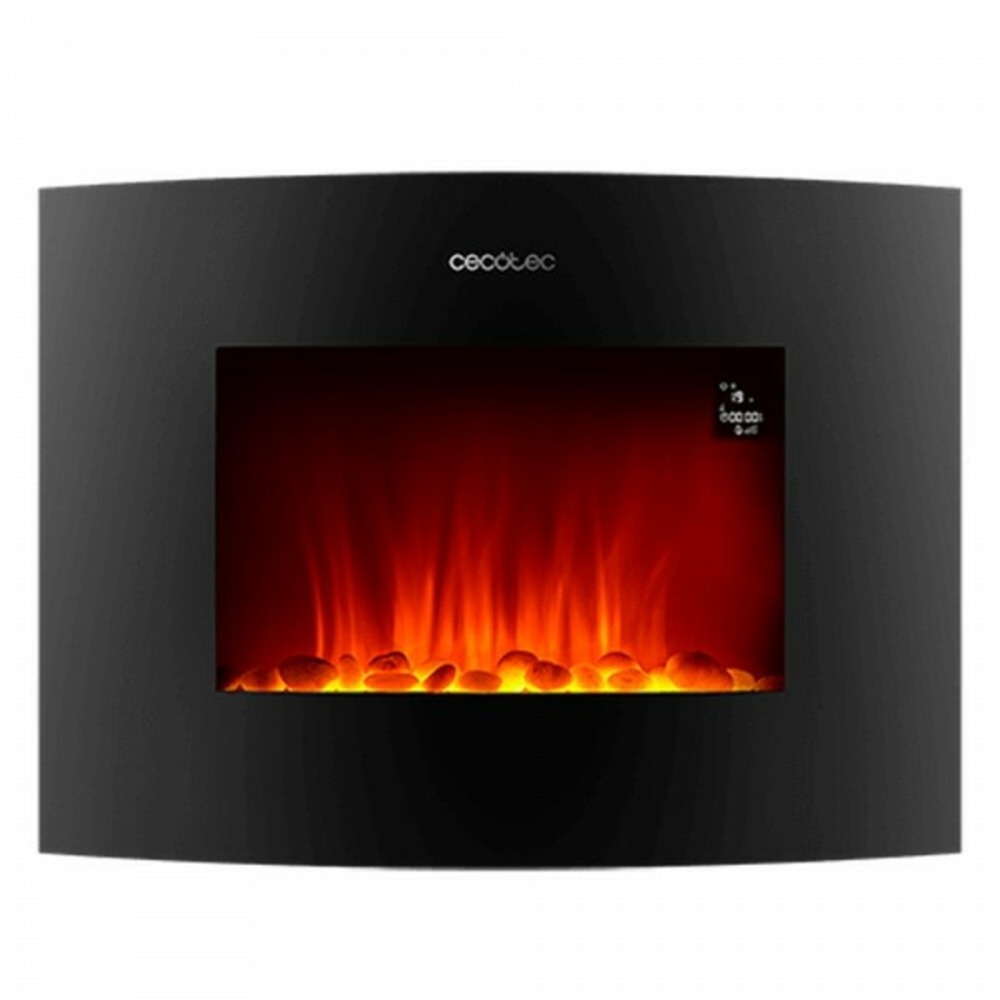 Cheminée murale électrique décorative ready warm 2250 curved flames connected noir 1000 - 2000 w 2000 w