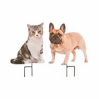 Chat et chien sur pique (lot de 2)