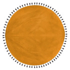 Tapis rond coton "pop" diamètre 120 cm atmosphera - ocre