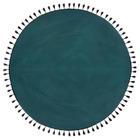 Tapis rond coton "pop" diamètre 120 cm atmosphera - bleu canard