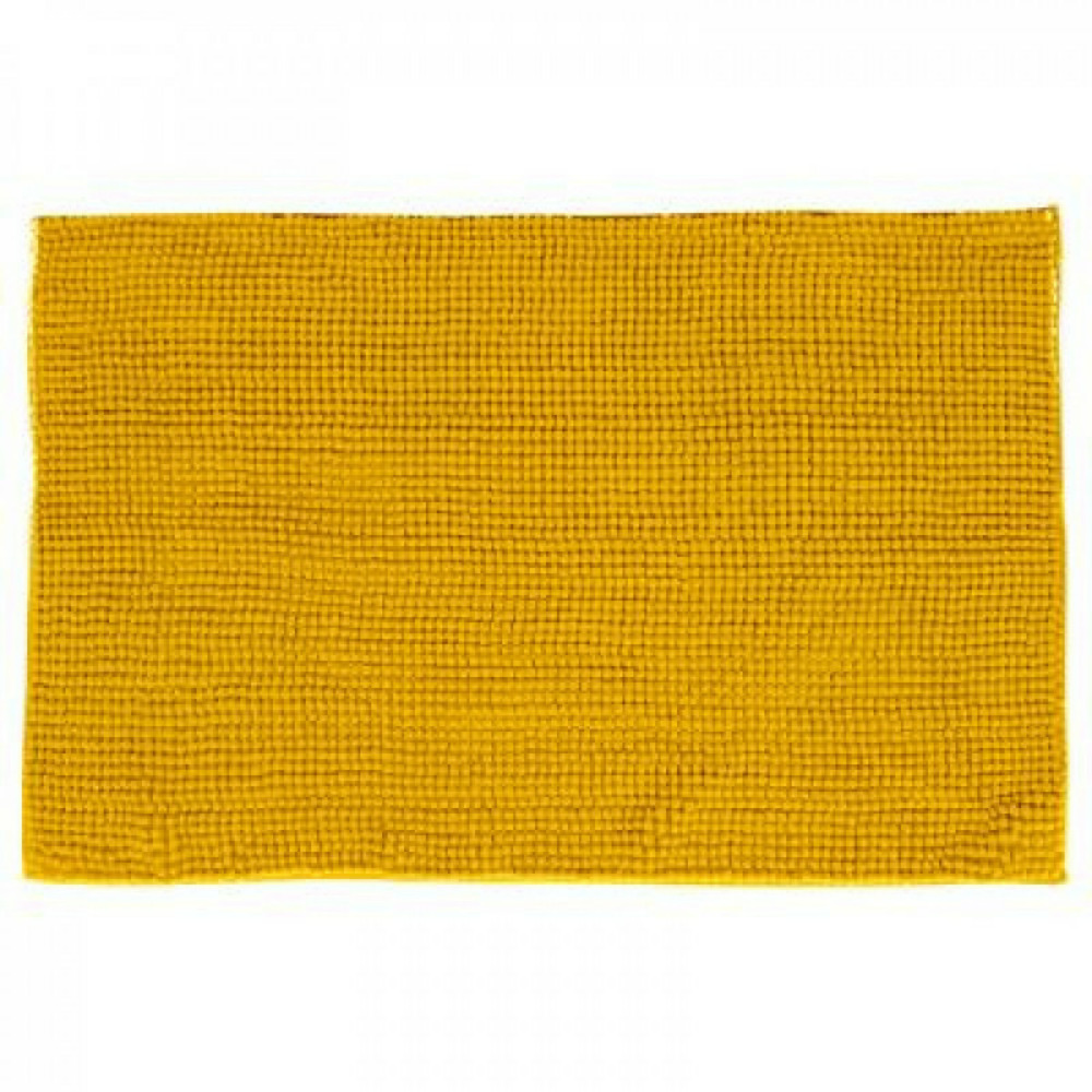 Tapis de bain "chenille" 50 x 80 cm atmosphéra - chenille jaune